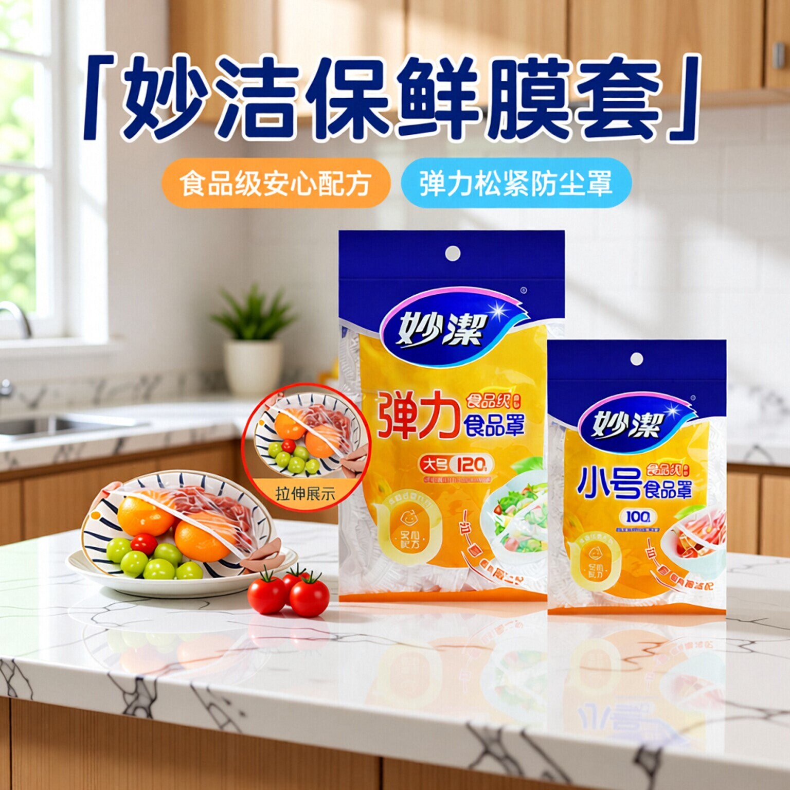 妙洁一次性食品级保鲜膜套