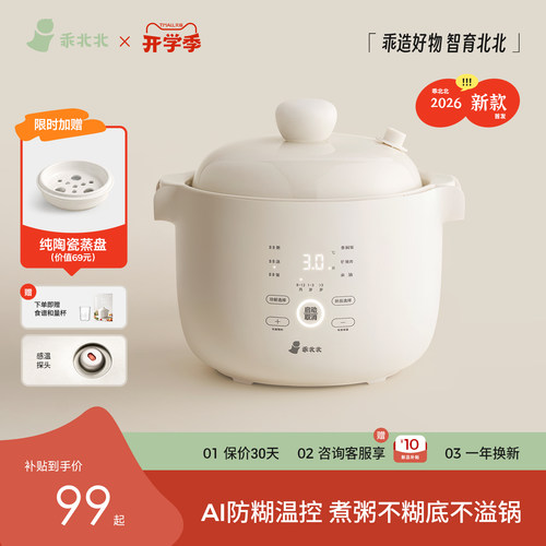 【AI感温防糊】真沸腾300W快炖锅