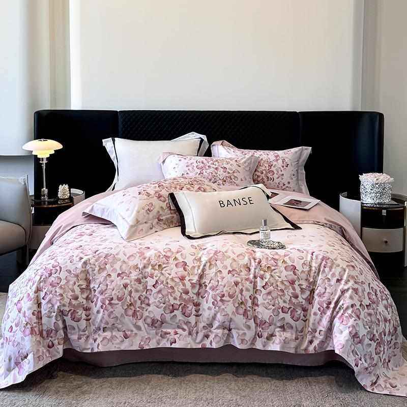 特价轻奢100支匹马长绒棉贡缎四件套全棉纯棉美式田园床上用品