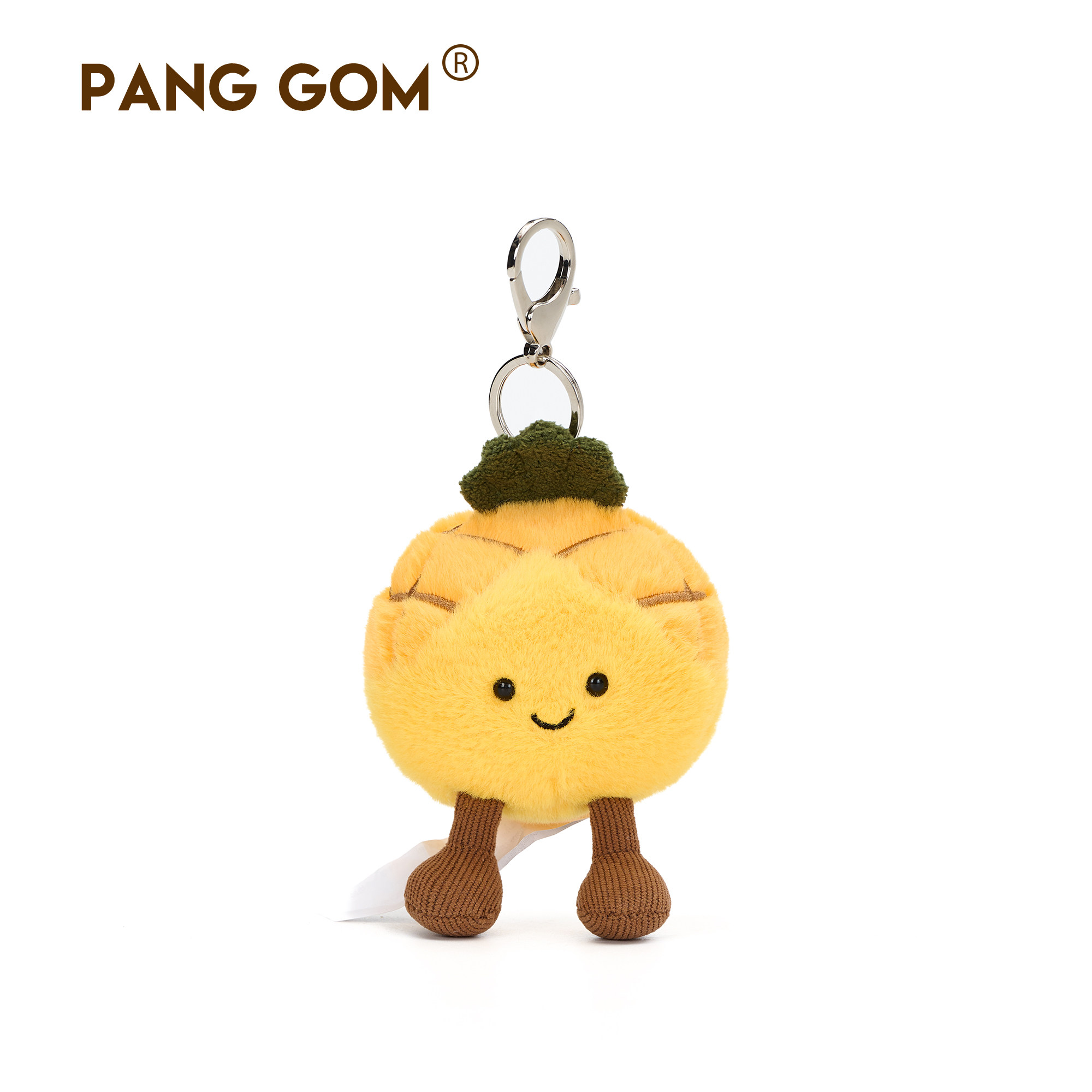 PANG GOM可爱快乐菠萝毛绒挂件玩偶凤梨包包挂饰钥匙扣玩具礼物