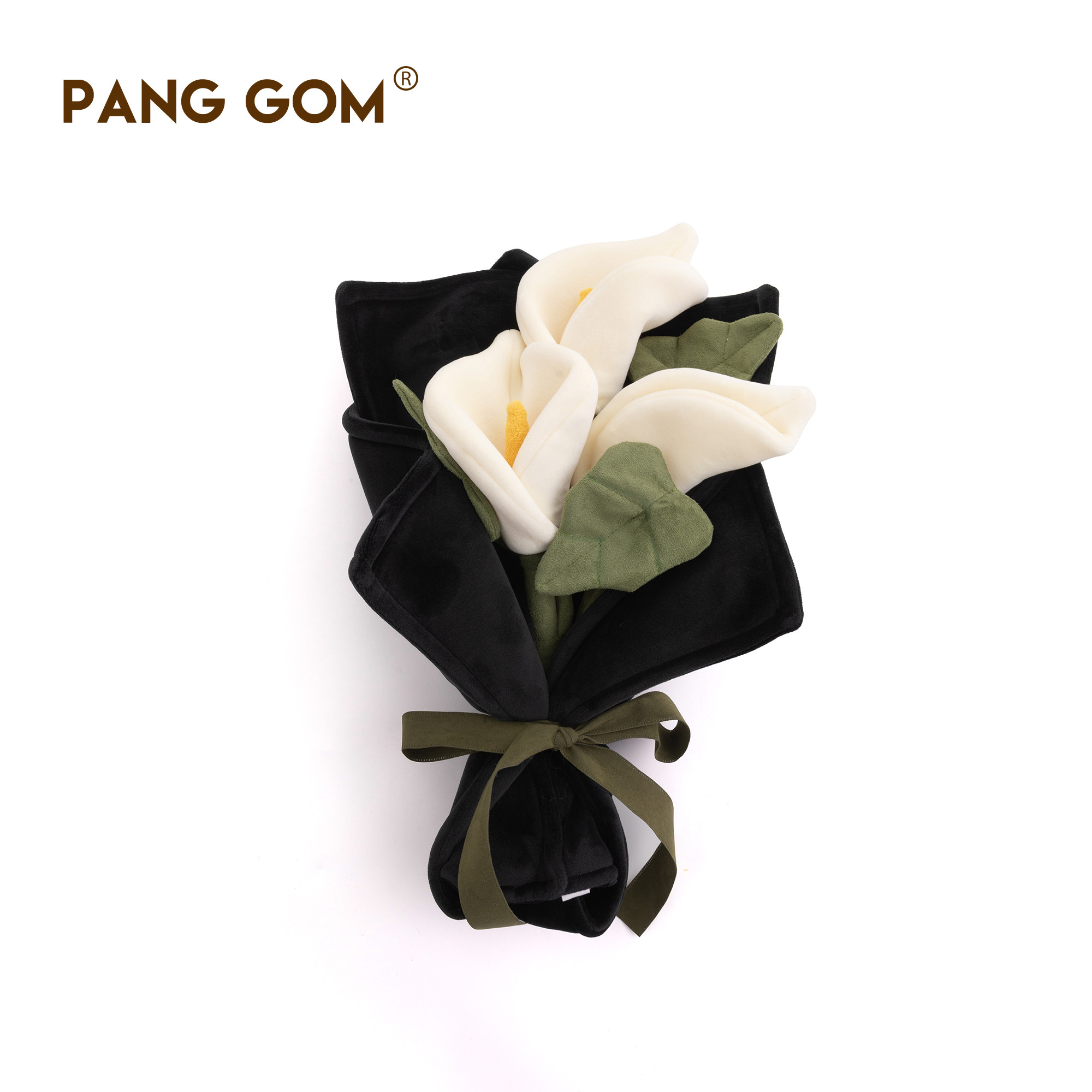 PANG GOM海芋手捧花束毛绒玩具情人节表白生日礼物玩偶仿真花公仔