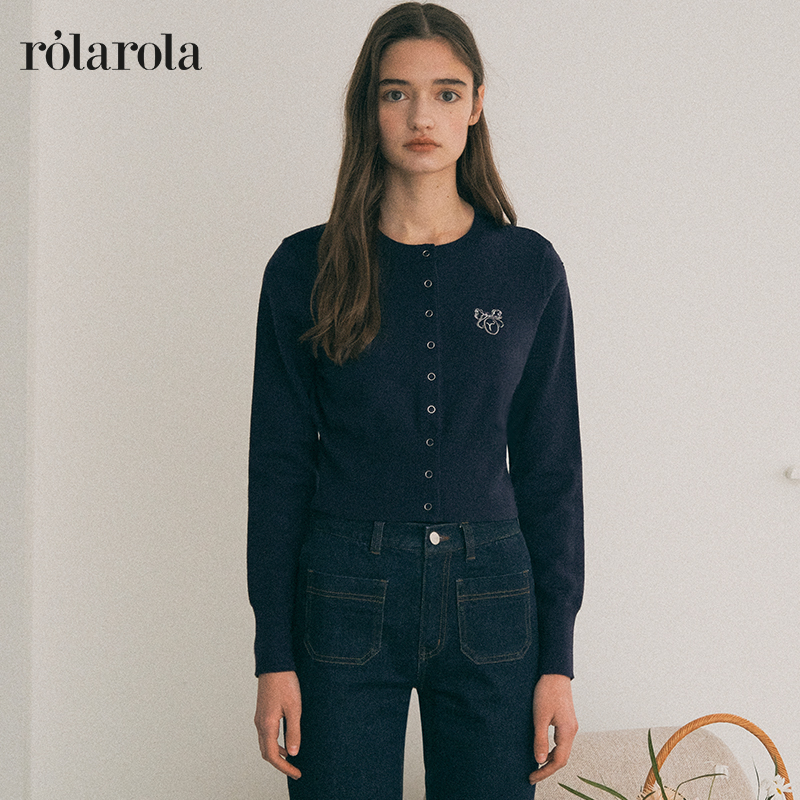 ROLAROLA张元英同款修身针织开衫