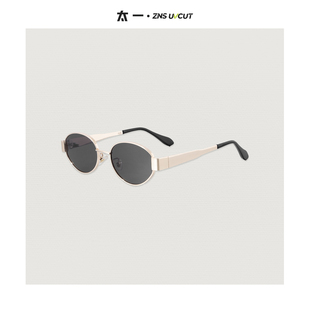 太一帽社“金丝流光”防晒墨镜眼镜复古高级感素颜女拍照小脸神器