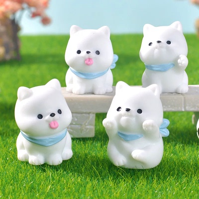 无聊摆可爱卡通萨摩耶小摆件桌面工位解压治愈小狗装饰品