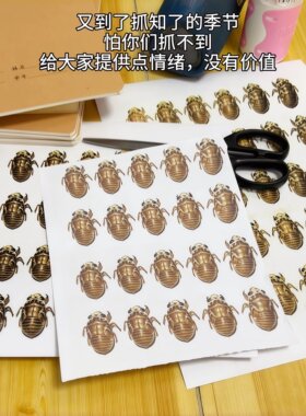 知了猴透明贴纸整蛊装饰送背胶