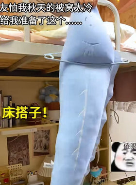 长条带鱼抱枕毛绒玩具多功能沙发靠枕长条垫脚枕布娃娃宿舍床搭子