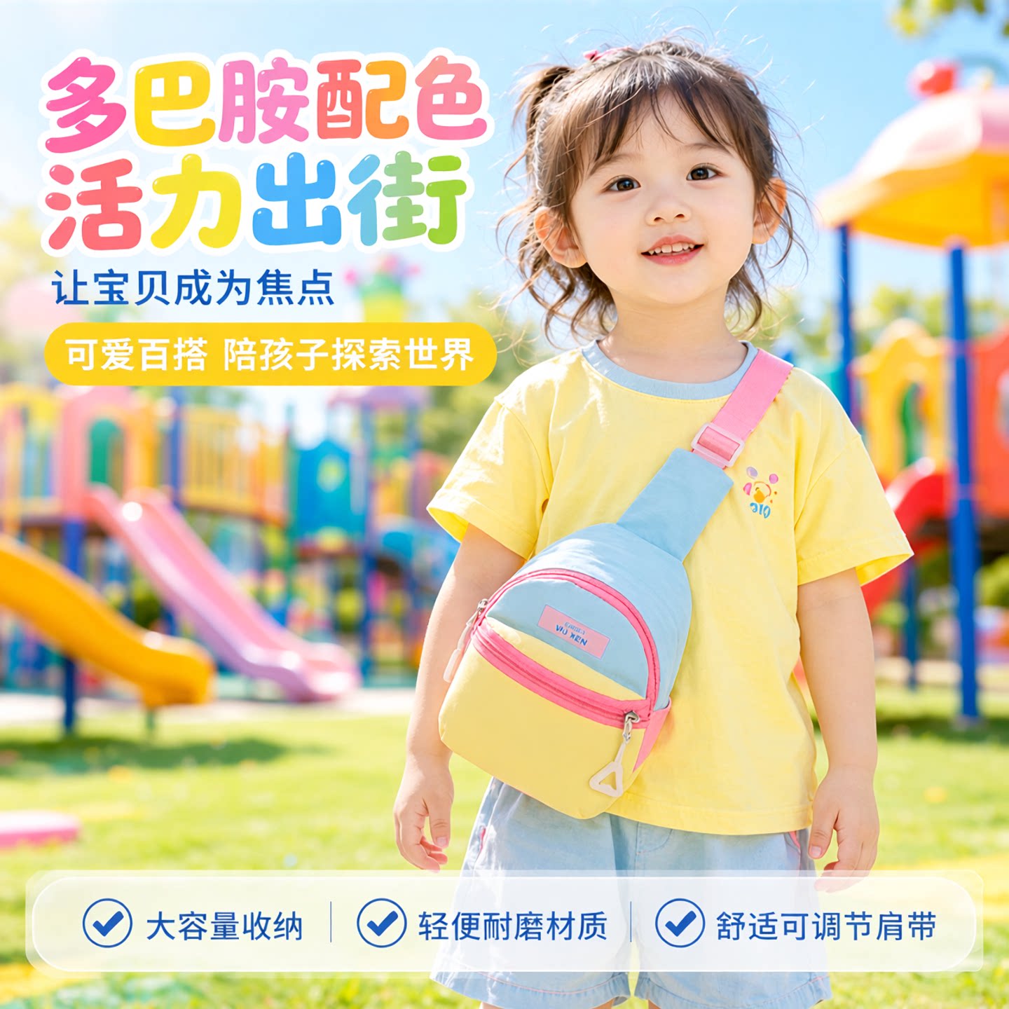 多巴胺迷你大容量百搭儿童斜挎包