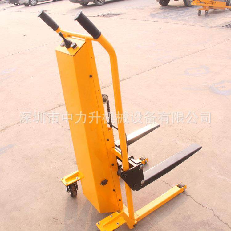 迷你工位车液压升降机轻型半电动堆高车电动升降装卸叉车