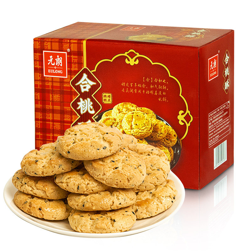 元朗桃酥饼干 广东特产零食品糕点礼盒 380g年货礼盒广东特产蛋卷