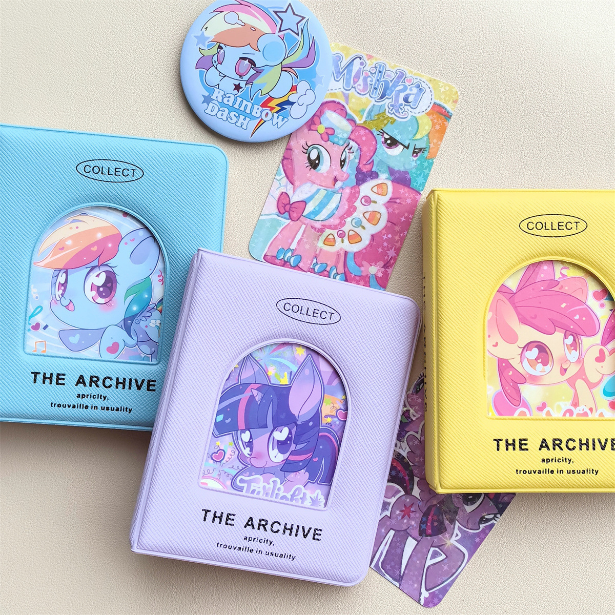 小马宝莉卡册ins风镭射小卡可爱相册卡册一宫格3寸拍立得卡册