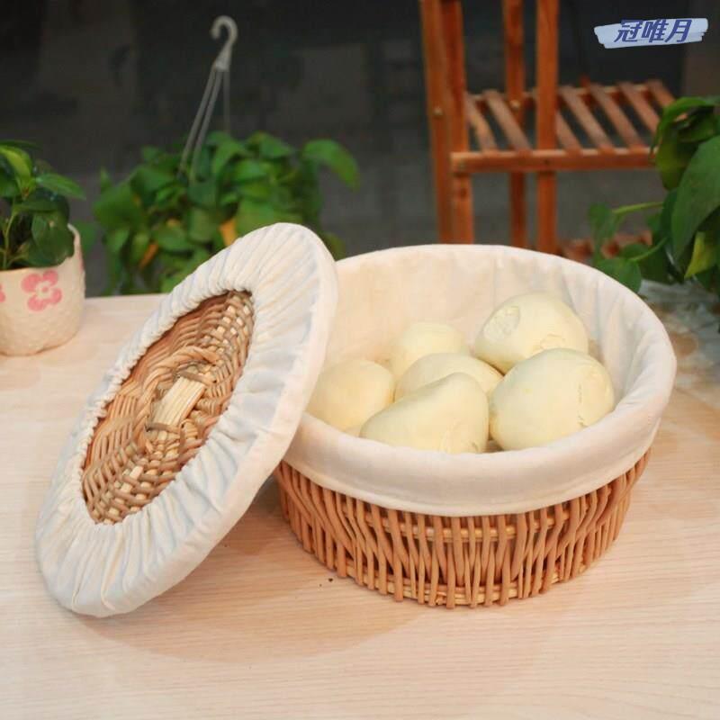 藤编收纳家用馒头筐竹编带盖子鸡蛋篮柳编圆形收纳篮竹筐保温竹篮