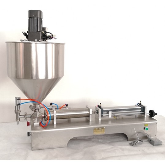 联腾牌 卧式气动搅拌酱料灌装机  豆瓣酱灌装机   浓浆灌装机