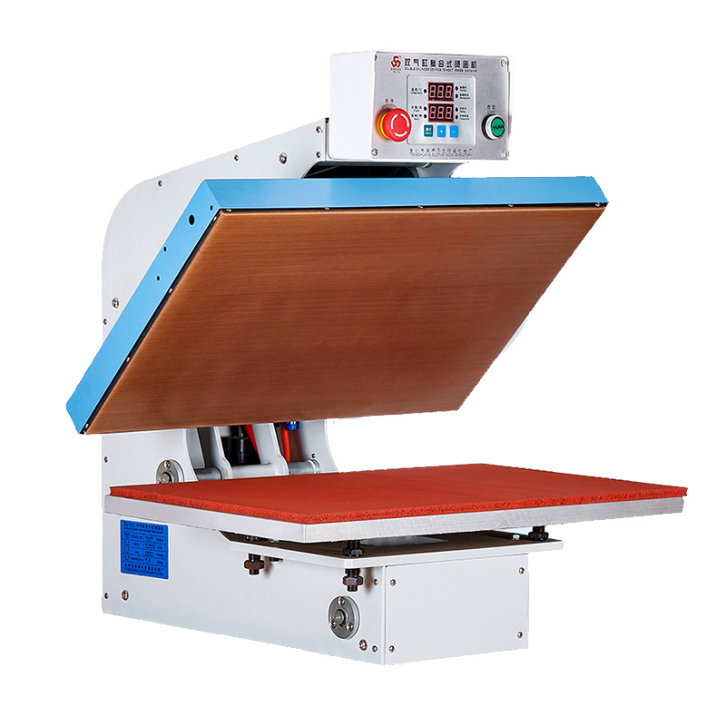 气动压烫机双气缸电脑热升华烫画机服装压钻机大功率印花定型机