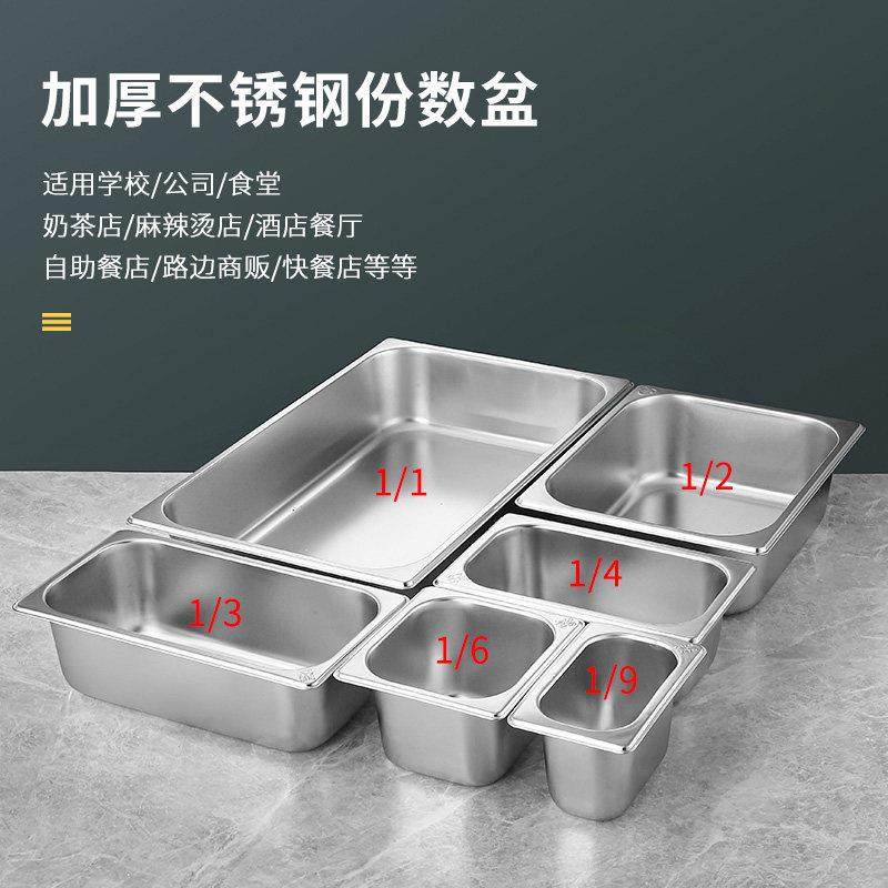不锈钢份数盆带盖长方形奶茶果酱小料盒食堂自助餐快餐保温盛菜盆,餐饮具,盆,淘宝优惠券,粉丝福利购,淘宝优惠卷