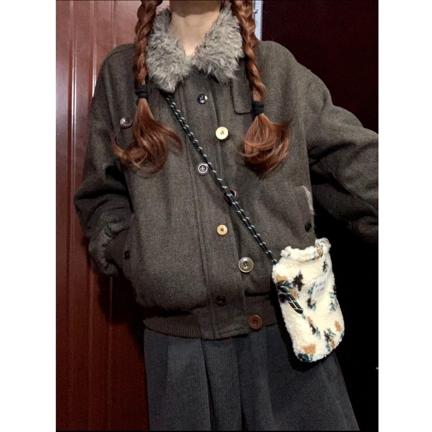 复古羊羔毛领棉衣女冬季加厚宽松短款外搭日系棉服外套2025年新款,个性定制/设计服务/DIY,棉服工装,淘宝优惠券,粉丝福利购,淘宝优惠卷