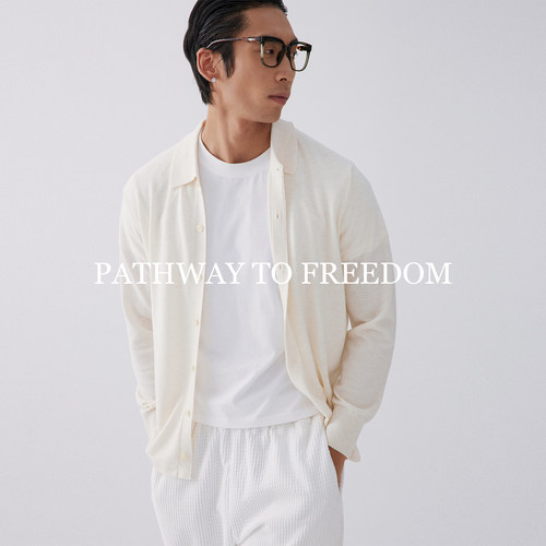 PTOFF典藏织艺桑蚕羊毛针织衬衫