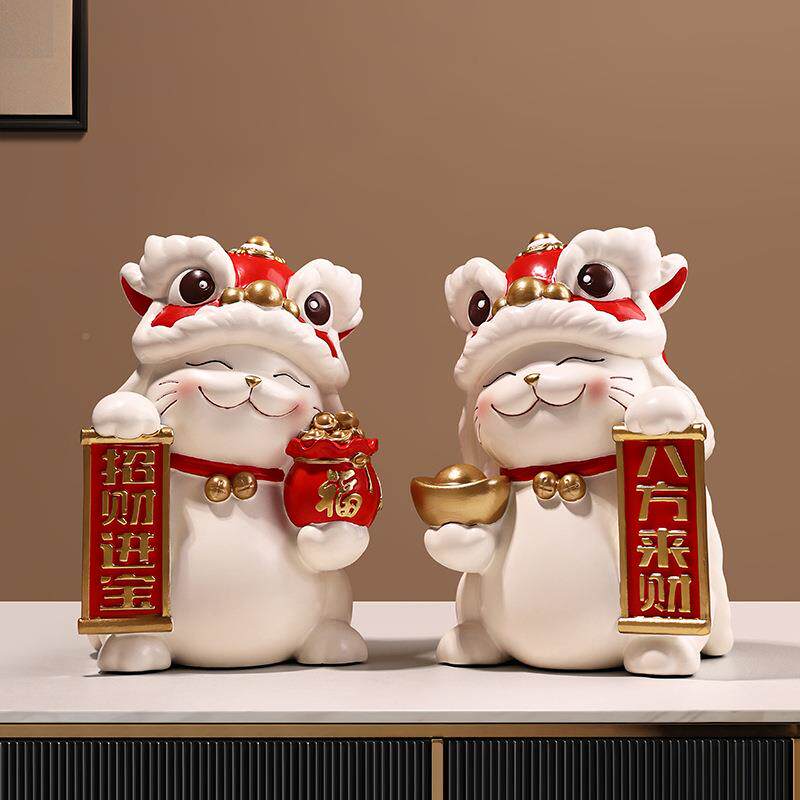 贝汉美醒狮20240110摆件年舞客厅龙玄关电狮视柜家居礼装饰开业新图片