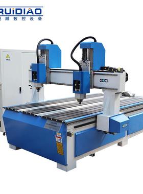 1325DF双头雕刻机圆雕家具人像三维旋转轴木工雕刻机