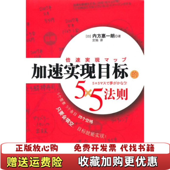 【正版图书】加速实现目标的5×5法则日内方惠一朗  著宫娟  译中国人民大学出版社9787300121833