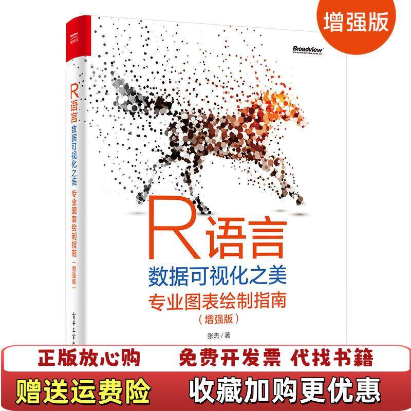 【正版图书】R语言数据可视化之美专业图表绘制指南张杰 著电子工业出版社9787121374432