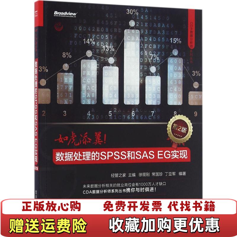 【正版图书】如虎添翼数据处理的SPSS和SASEG实现第2版经管之家  编电子工业出版社9787121285325