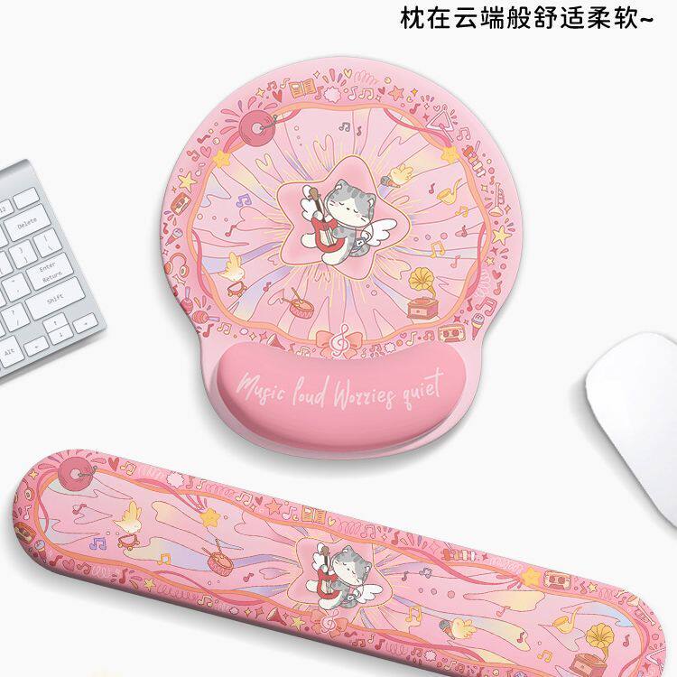 好运猫猫可爱高颜值护腕鼠标垫