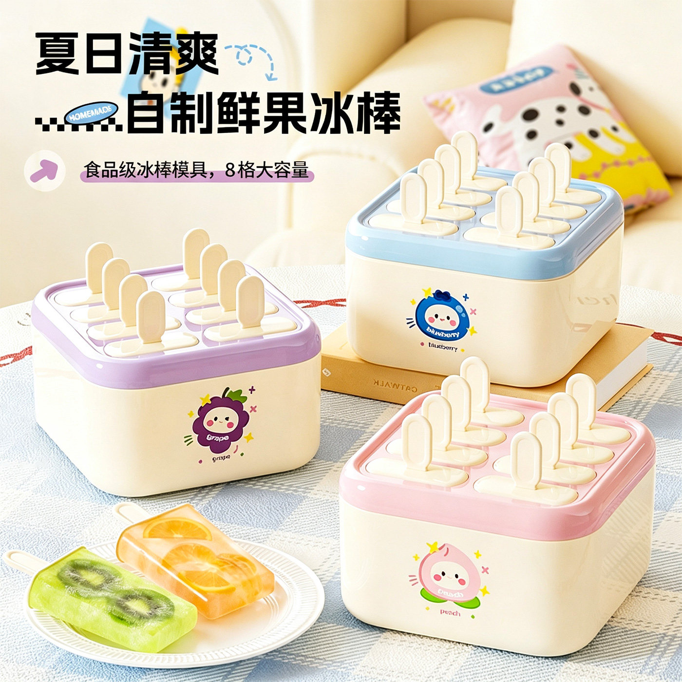 食品级家用可爱雪糕制冰模具