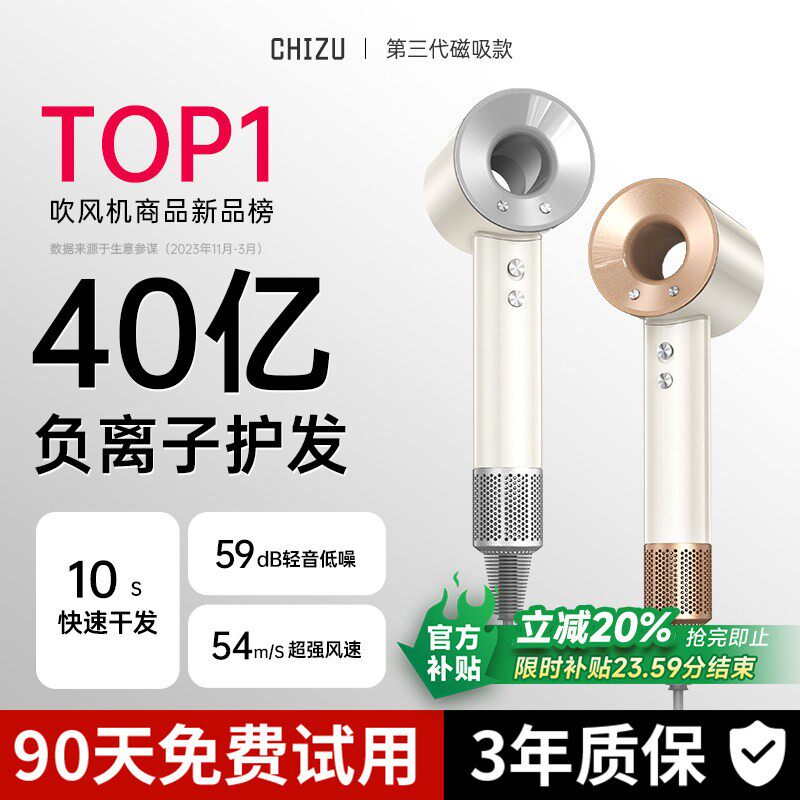 2026新款电吹风机家用负离子护发静音高速大风力宿舍吹风筒