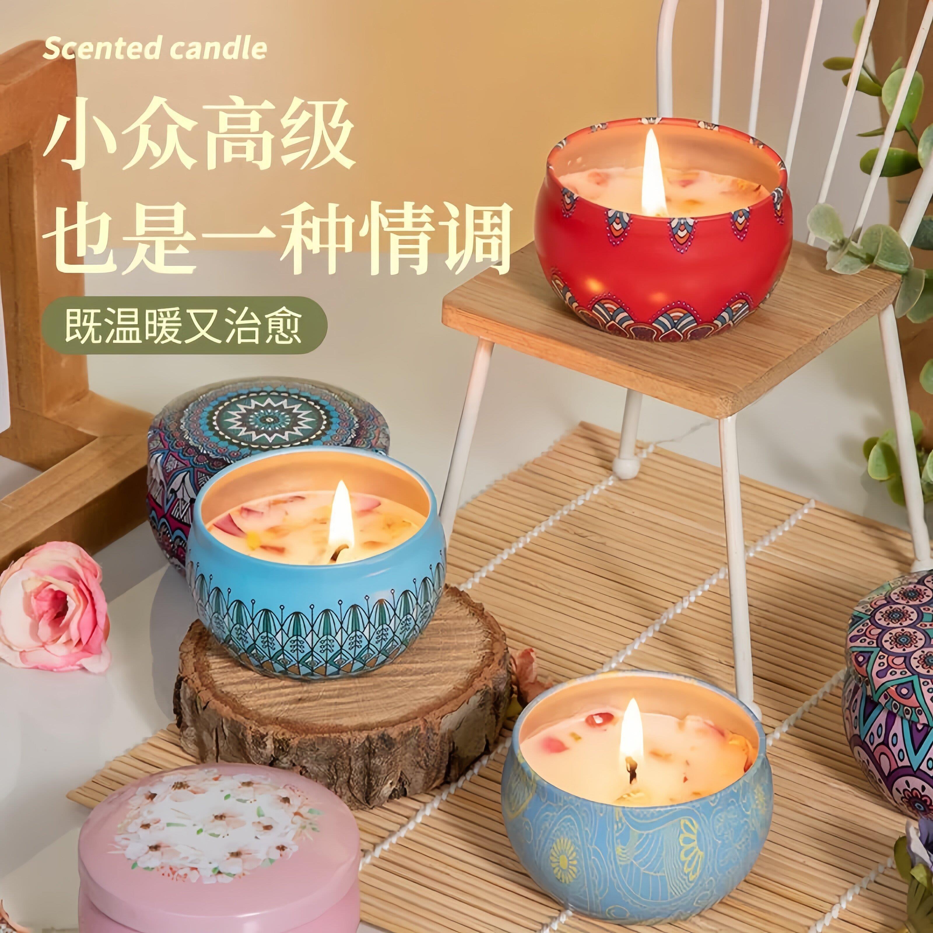 浪漫玫瑰香薰蜡烛礼盒伴