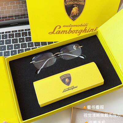 Lamborghinni/兰博基尼老花镜150-300度自动防蓝光眼镜变色无边框