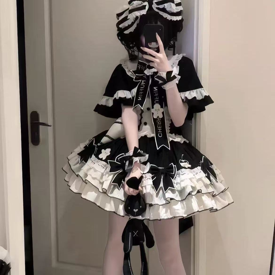 奶油裱花师斗篷lolita套装裙
