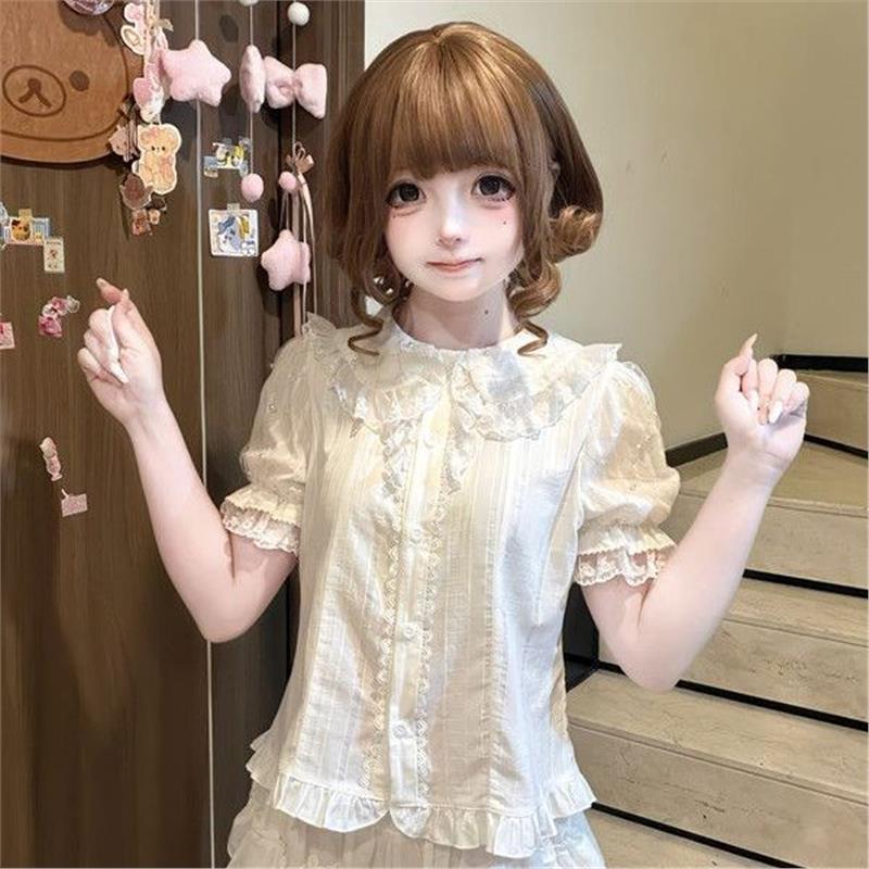 果冻少女原创Lolita现货春日甜品纯棉洛丽塔女可爱甜美短袖内搭