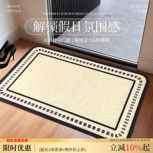 高级感入户门地垫法式 丝圈大门口进门蹭脚垫耐脏门垫家用室外地毯