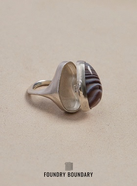 FOUNDRY BOUNDARY小贝果盒子戒指波斯玛瑙