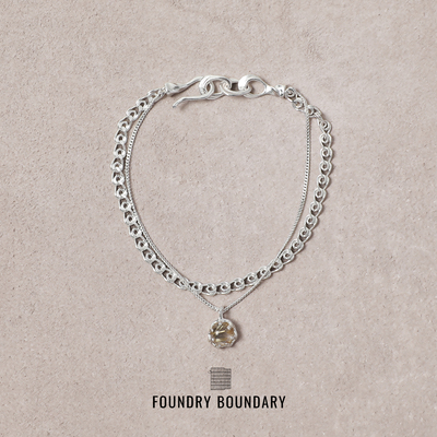 FOUNDRYBOUNDARY女纯银水晶手链