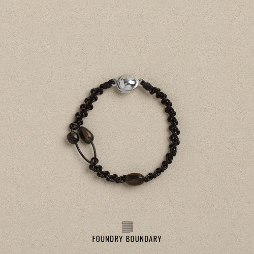 FOUNDRYBOUNDARY羽纹皮绳手链