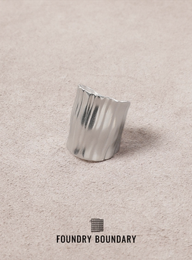 FOUNDRY BOUNDARY扇纹宽戒圈