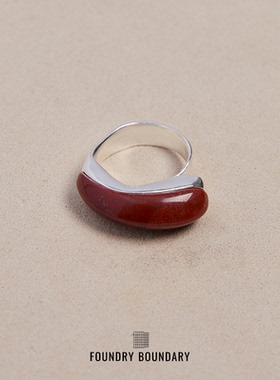 FOUNDRY BOUNDARY月牙切果戒指红树化石