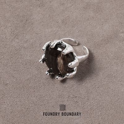 FOUNDRY BOUNDARY旋转木化石戒指