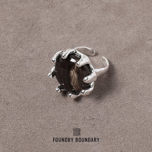 FOUNDRY BOUNDARY旋转木化石戒指