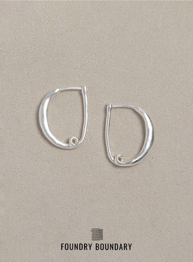 FOUNDRY BOUNDARY小环绕耳环纯银