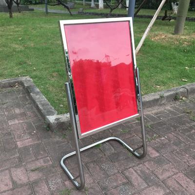 不锈钢L型脚指示牌水牌广告牌展示牌海报架迎宾牌钛金招聘立牌