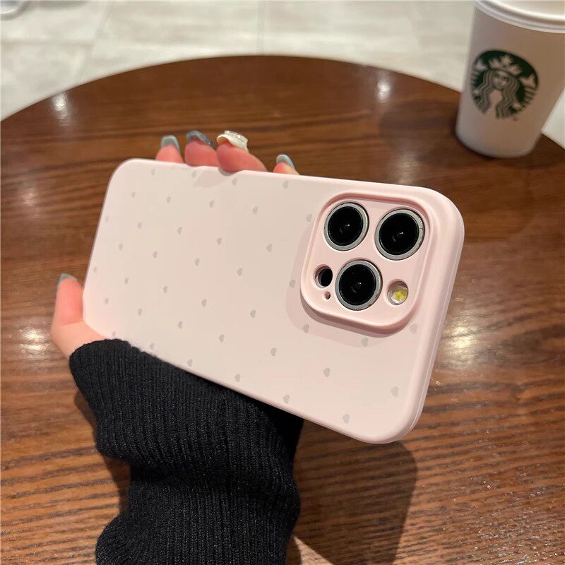 ins爱心粉白色适用iPhone17promax手机壳液态硅胶苹果14新款情侣13全包防摔16小众高级感15promax男女保护套