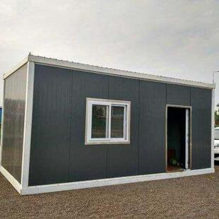 集装箱办公房彩钢活动板房工地活动房门卫房屋厂家波纹板拼装岗亭