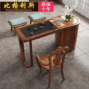 茶桌椅组合实木泡茶台茶具套装 茶艺桌 一体家用小茶几功夫茶道中式