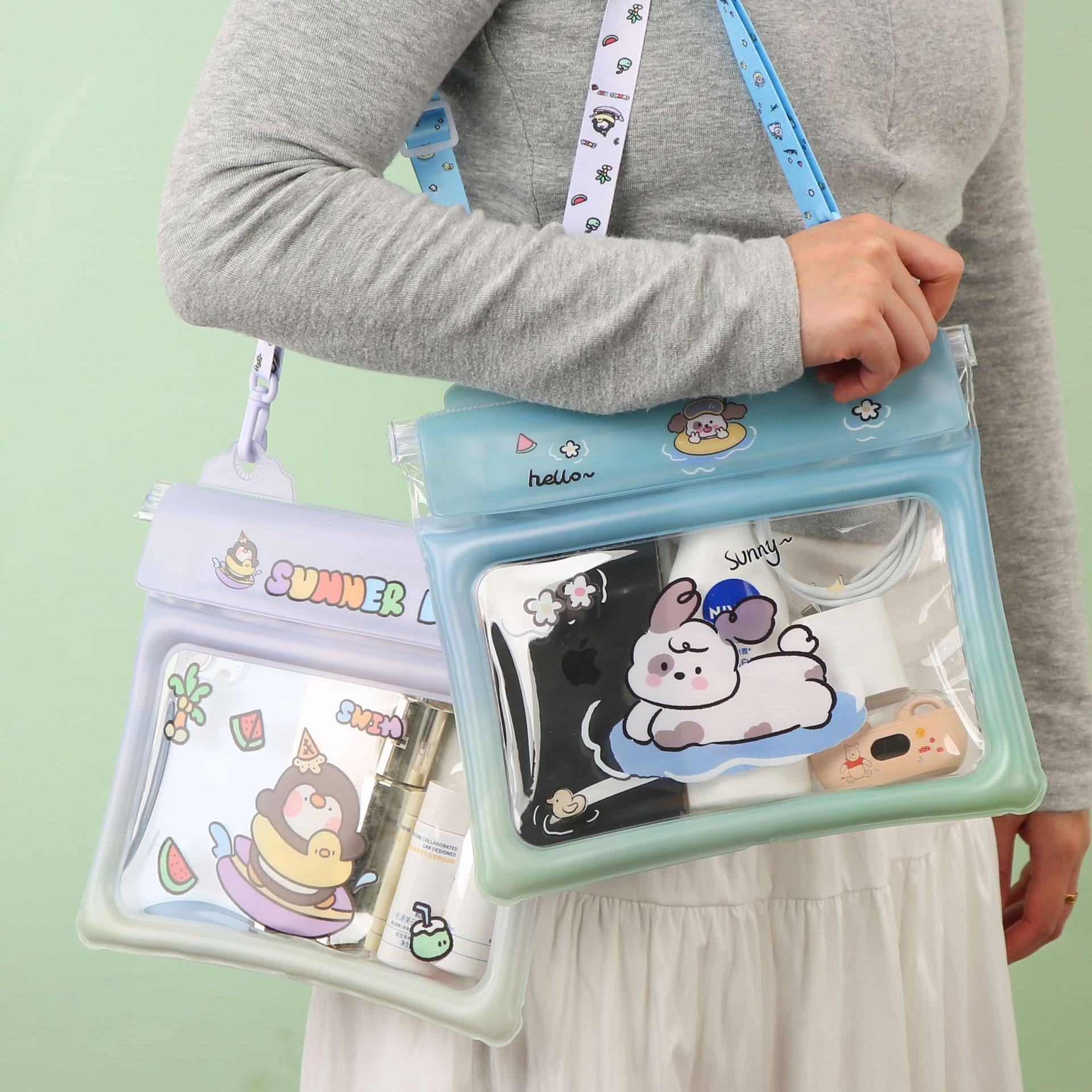 卡通大容量防水手機袋