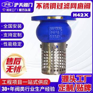定制阀门H42X底阀球墨铸铁出口过滤网水泵止回阀防止逆流底阀