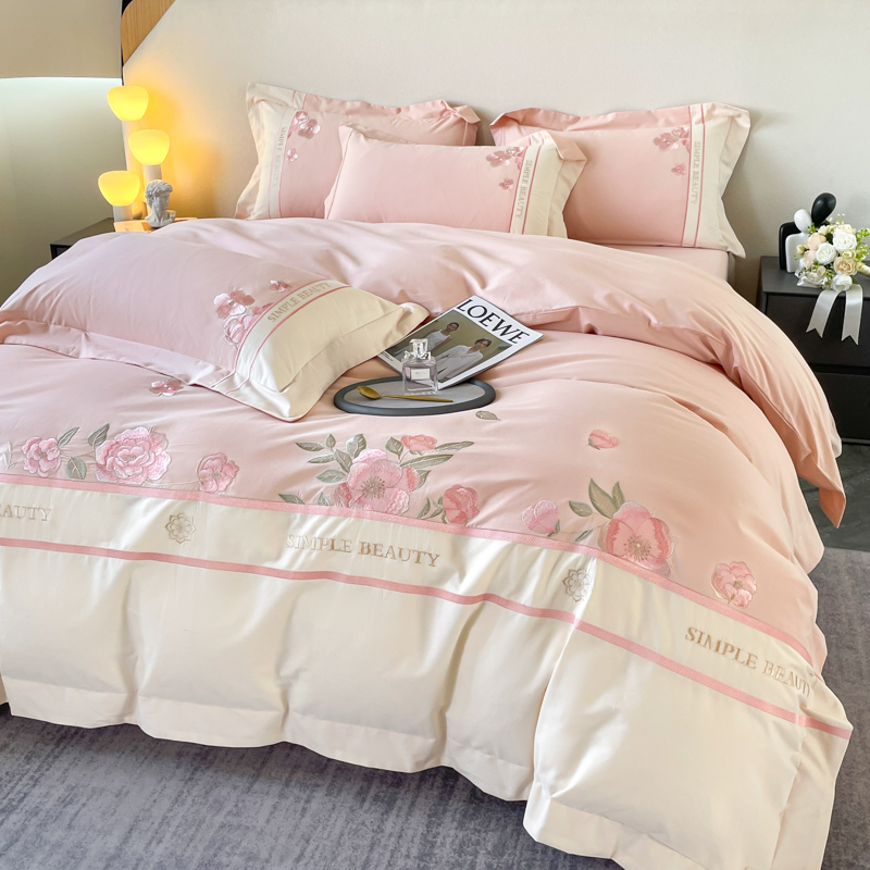 FUANINAIART轻奢纯棉全棉长绒棉四件套高端礼盒加大床单床笠