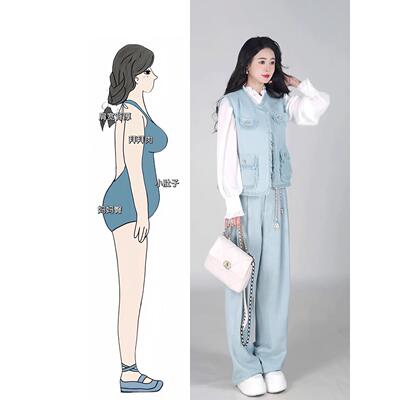 秋装搭配一整套大码胖mm衬衫马甲牛仔裤高级感独特叠穿三件套装女