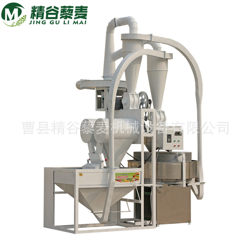 石磨磨粉机家用小型石磨磨面机个体户农村磨坊对外加工石磨粉机